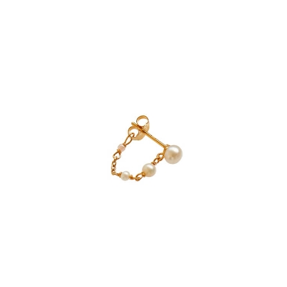 Billede af STINE A Câlin ørering forgyldt sølv m. ferskvandsperler (1 stk)