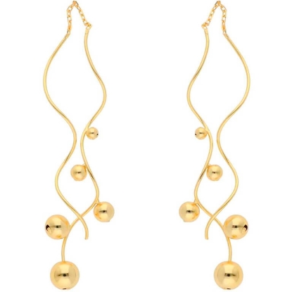 Billede af Nuni Copenhagen Angelina Gold øreringe forgyldt sølv