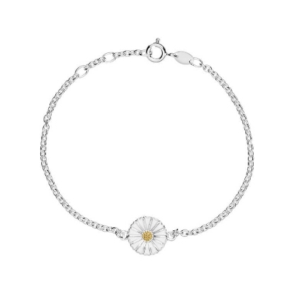 Billede af Lund Copenhagen Marguerit armbånd 11 mm sølv + forgyldt (17-19 cm)