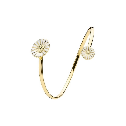 Billede af Lund Copenhagen Marguerit armring forgyldt sølv (65 x 50mm)