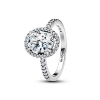 Billede af Pandora Oval Funklende Halo Statement ring sølv m. cz (str. 56)