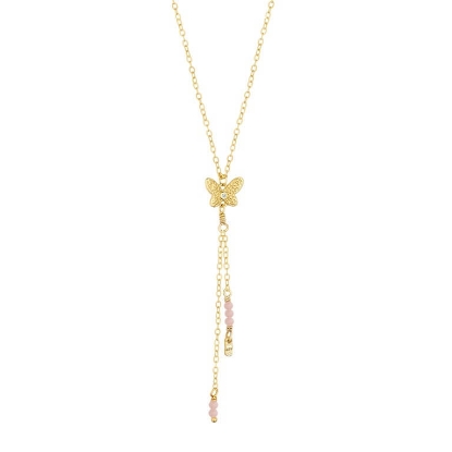 Billede af WiOGA Selena halskæde forgyldt sølv m. cz (42+6 cm)