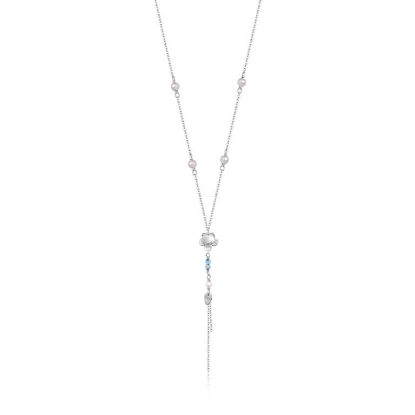 Billede af WiOGA Kamila halskæde sølv m. perler (42+6 cm)