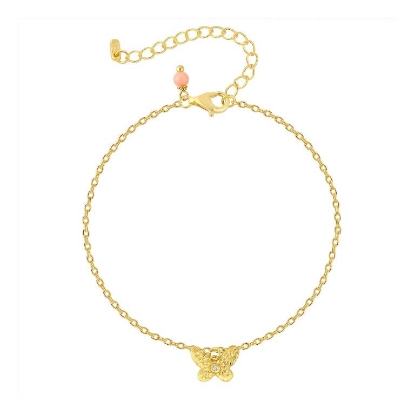 Billede af WiOGA Sidsel armbånd forgyldt sølv m. cz (15,5-19 cm)