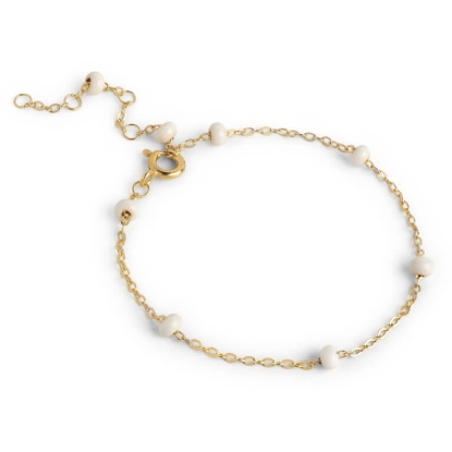 Billede af ENAMEL Copenhagen Lola Bold Daisy armbånd forgyldt sølv (15 + 4 cm)
