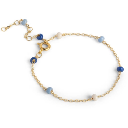 Billede af ENAMEL Copenhagen Lola Bold Marine armbånd forgyldt sølv (15 + 4 cm)