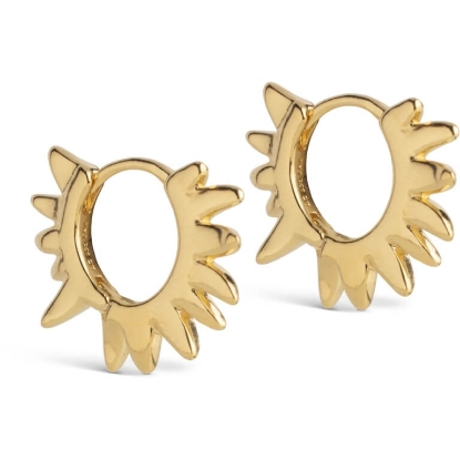 Billede af ENAMEL Copenhagen Sunshine Leaves øreringe forgyldt sølv