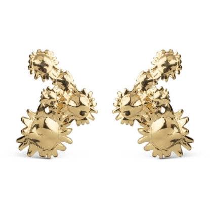 Billede af ENAMEL Copenhagen Sunshine Field øreringe forgyldt sølv