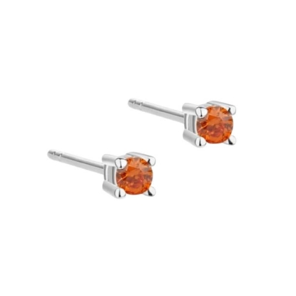 Billede af Aqua Dulce Big Kaya Orange øreringe sølv m. cz