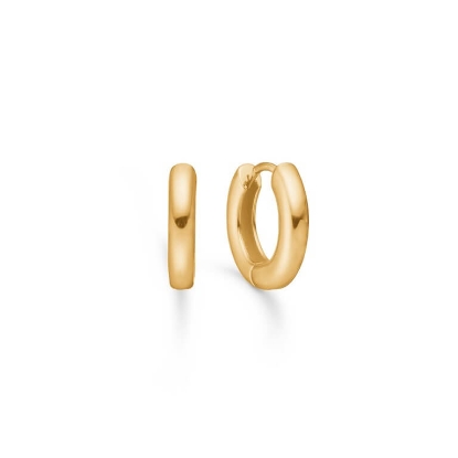 Billede af Studio Z "Lumin Plain" øreringe forgyldt sølv