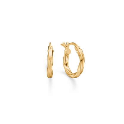 Billede af Studio Z "Lumin Twist" øreringe forgyldt sølv