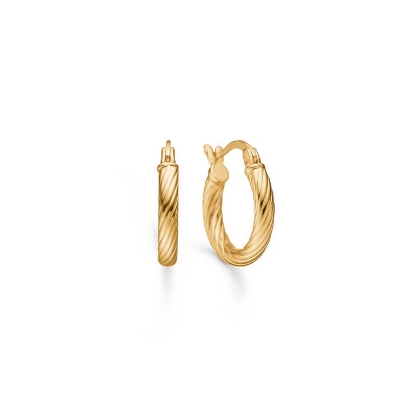 Billede af Studio Z "Lumin Spin Small" øreringe forgyldt sølv