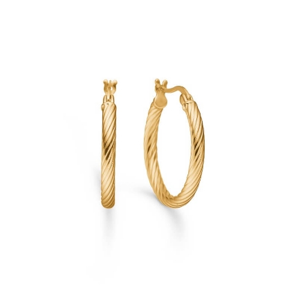 Billede af Studio Z "Lumin Spin" øreringe forgyldt sølv