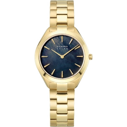 Billede af Bering Classic Solar dameur stål gulddoublé 5 bar 31mm