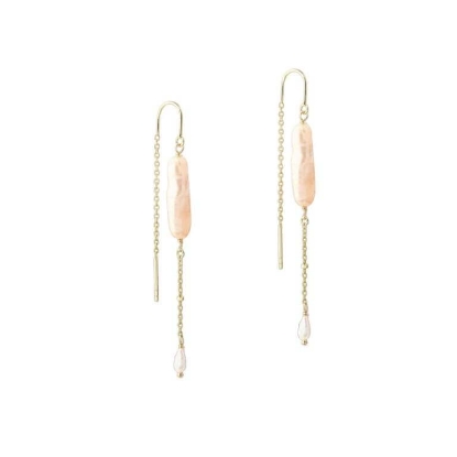 Billede af Aqua Dulce Alura Earthread øreringe forgyldt sølv m. fvp