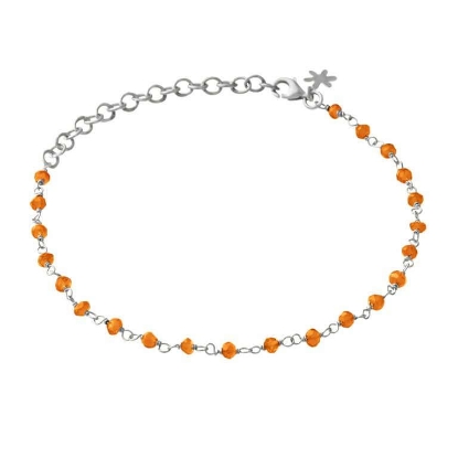 Billede af Susanne Friis Bjørner Armbånd sølv facetslebne karneol