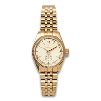 Billede af Mockberg Royal Gold dameur stål gulddoublé safirglas 28mm 10bar