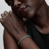 Billede af Pandora Slangekædearmbånd sølv m. blåt flet (19 cm)