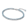 Billede af Pandora Funklende Lyseblåt Tennisarmbånd sølv m. cz (18 cm)