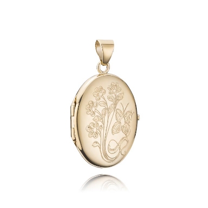 Billede af Medaljon oval 22*30 mønster 14 kt.