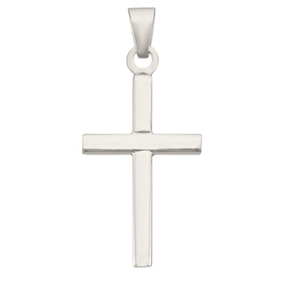 Billede af Stolpe kors blank 21,5*34 mm. 925s sølv