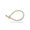 Billede af &Imagine armbånd Blue Sky m. 6mm trækugler og emaljebeads rosaforgyldt lås 18 cm