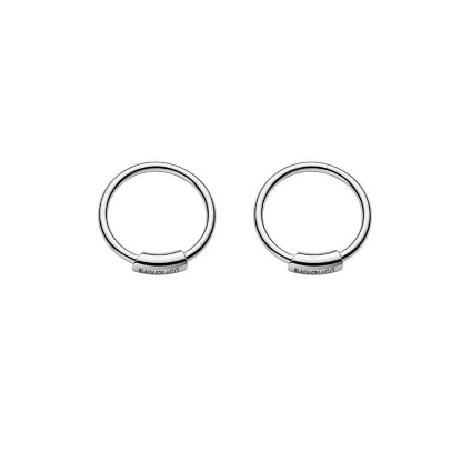 Billede af Maria Black 'Basic Hoops' øreringe sølv - 8 mm