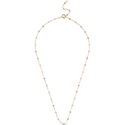 Billede af ENAMEL Copenhagen Lola Blush halskæde forgyldt sølv m. emalje (38 + 4 cm)