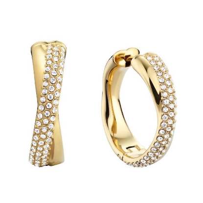 Billede af Bering Arctic Symphony øreringe poleret forgyldt stål m. cz