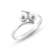 Billede af Ring m/ 2 K.P. 14 kt. hvg.  facon 2,5 gr. (prisen er excl. hvidguld)