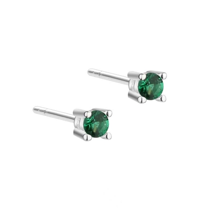 Billede af Aqua Dulce Big Kaya Green øreringe sølv m. cz