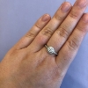 Billede af By Pind roset ring sølv rhodineret zirkoniasten str. 58