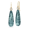 Billede af Julie Sandlau Ofelia Drop Midnight Blue øreringe forgyldt sølv m. krystal + cz