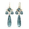 Billede af Julie Sandlau Ofelia Chandeliers Midnight Blue øreringe forgyldt sølv m. krystal + cz