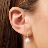 Billede af Julie Sandlau Perla White Pearl øreringe forgyldt sølv m. fvp + cz