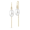 Billede af Julie Sandlau Afrodite Chain White Pearl øreringe forgyldt sølv m. fvp + cz