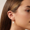 Billede af Julie Sandlau Afrodite Chain White Pearl øreringe forgyldt sølv m. fvp + cz