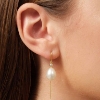Billede af Julie Sandlau Afrodite Chain White Pearl øreringe forgyldt sølv m. fvp + cz