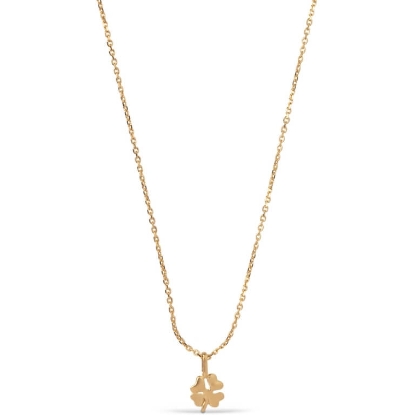 Billede af ENAMEL Copenhagen Four-Leaf Clover halskæde forgyldt sølv (45 + 3 cm)