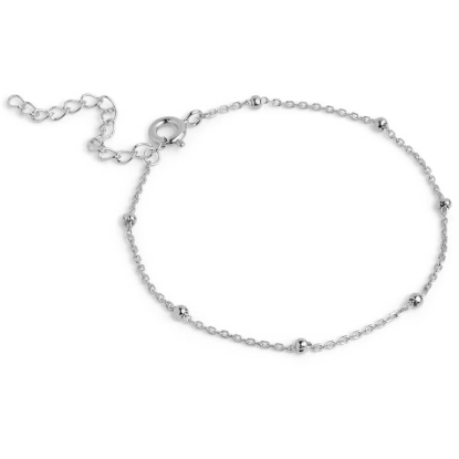 Billede af ENAMEL Copenhagen Beaded Chain armbånd sølv (15+4cm)