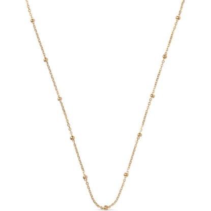 Billede af ENAMEL Copenhagen Beaded Chain halskæde forgyldt sølv (38 + 4 cm)