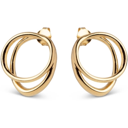 Billede af ENAMEL Copenhagen Bellu øreringe forgyldt sølv