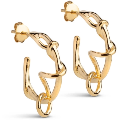 Billede af ENAMEL Copenhagen Capella øreringe forgyldt sølv