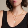 Billede af Lund Copenhagen Marguerit collier 11 mm forgyldt sølv (45-48 cm)