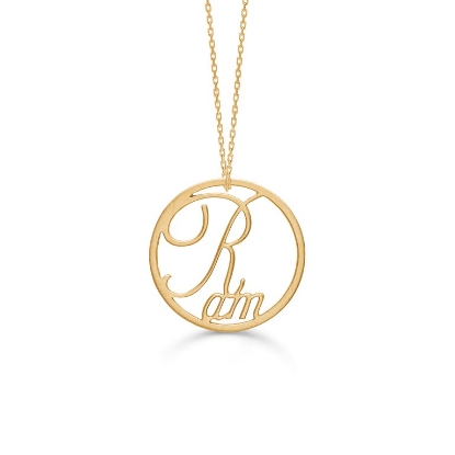 Billede af *Mads Ziegler Sølv forgyldt halskæde "P.Peak" Vædder 21/3-19-4