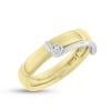 Billede af Ring, påloddet pynt hvg. med brill. 0,03 w/vs. 14 kt. + 14 kt. hvg.