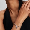 Billede af Pandora Kors charm sølv m. blå cz
