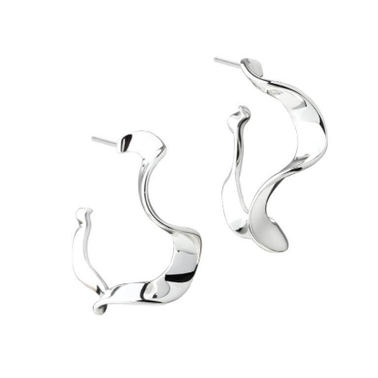 Billede af Aqua Dulce Slim Rhumba Large øreringe sølv