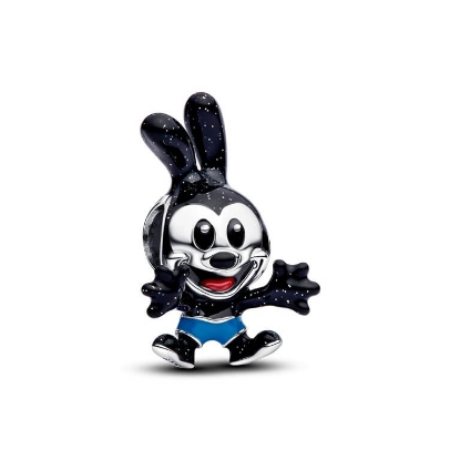 Billede af Pandora Disney Oswald Den Heldige Kanin charm sølv m. emalje