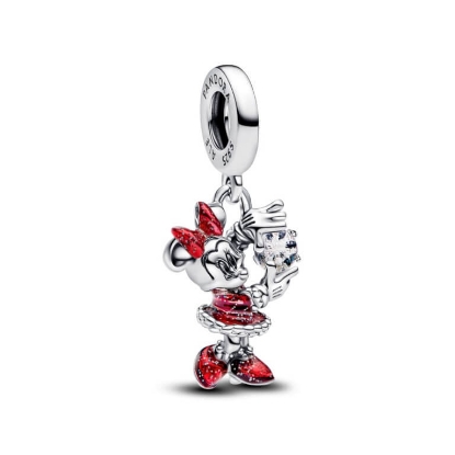Billede af Pandora Disney Minnie Mouse charm sølv m. emalje